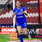 Celebración de Ana Lucía Martínez en el Estadio Jalisco - Cruz Azul