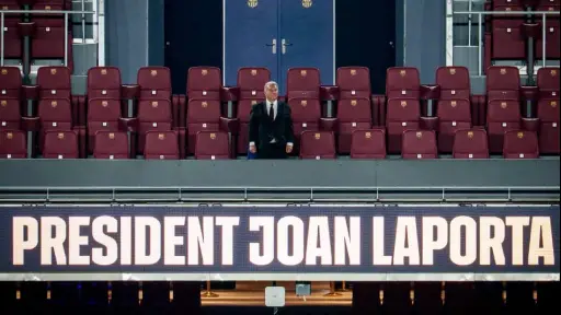 Joan Laporta, presidente del F. C. Barcelona 