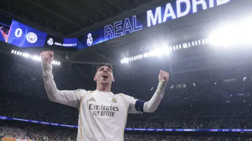 Fede Valverde logró triplete ante Manchester City