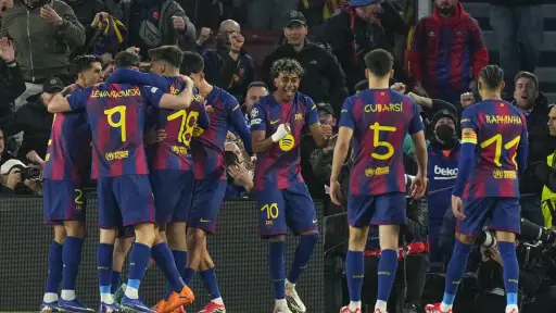 Celebración del Barcelona ante el Newcastle en el Spotify Camp Nou - EFE