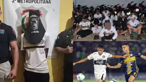 76 arrestados en Paraguay en un partido de la Copa Sudamericana entre Olimpia y Trinidense