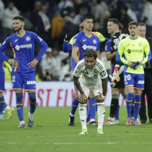 Rodrygo sufrió una grave lesión en el partido ante el Getafe - EFE