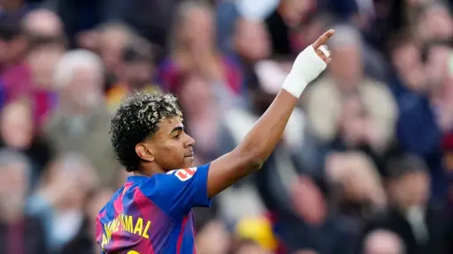 Lamine Yamal marcó triplete en La Liga