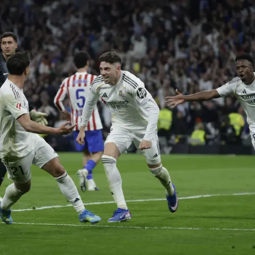 Celebración del Real Madrid ante el Atlético de Madrid - EFE