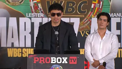 Lester Martínez en conferencia de prensa 