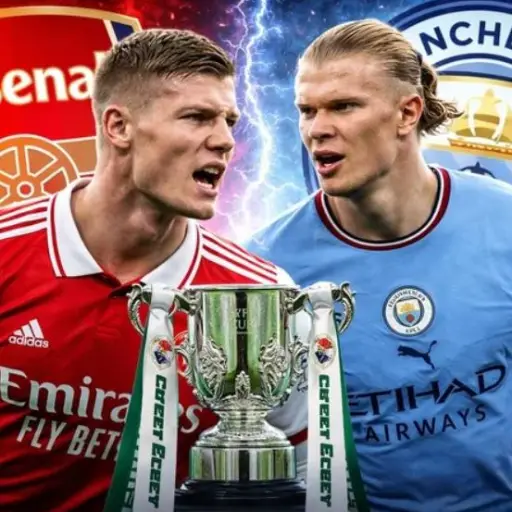 Arsenal y Manchester City juegan la final de la Copa de la Liga de Inglaterra este domingo     