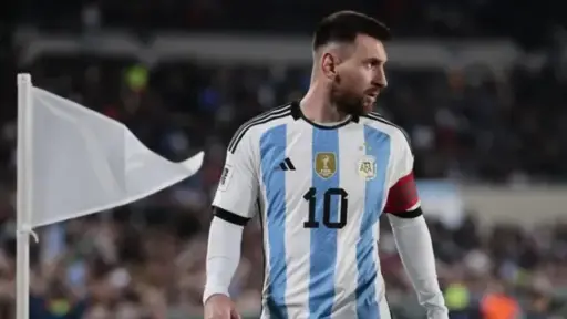 Lionel Messi vistiendo la camisola de la Selección de Argentina 