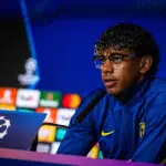 Lamine Yamal en conferencia de prensa - FC Barcelona