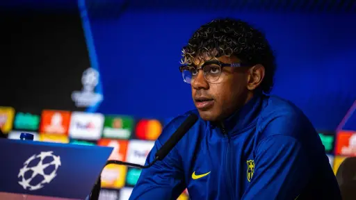 Lamine Yamal en conferencia de prensa - FC Barcelona
