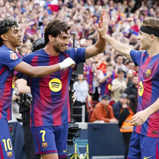 Celebración del Barcelona ante el Espanyol - EFE