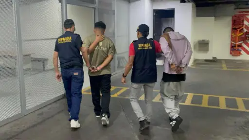 Los detenidos fueron llevados a la Torre de Tribunales, para ser presentados ante un juez. ,PNC de Guatemala.