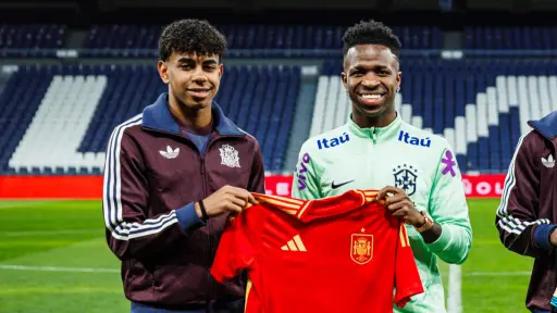 Previa de un partido entre España y Brasil en el Estadio Santiago Bernabéu - RFEF