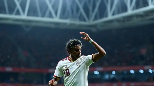 Lamine Yamal en el partido entre España y Egipto - Selección Española de Fútbol