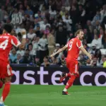 Celebración de Harry Kane ante el Real Madrid - EFE