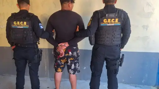 El detenido fue puesto ante la justicia para resolver su situación legal y presentar posibles pruebas de descargo. ,PNC de Guatemala.