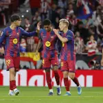 Celebración del Barcelona ante el Atlético de Madrid - EFE