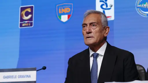 Presidente de la Federación Italiana de Futbol, Gabriele Gravina 