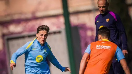 Entrenamiento del F. C. Barcelona 