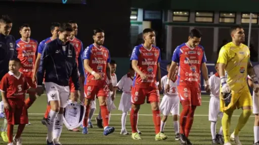 Xelajú durante partido de Concacaf ante Monterrey 