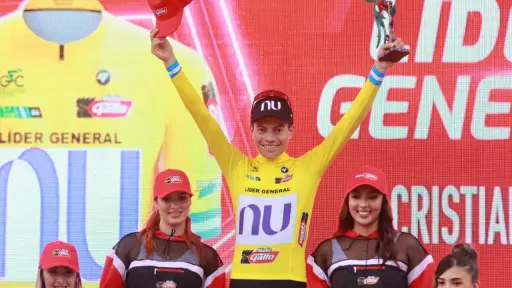 Cristian Muñoz era el líder general de la Vuelta a Guatemala en 2025 tras corridas cinco etapas 