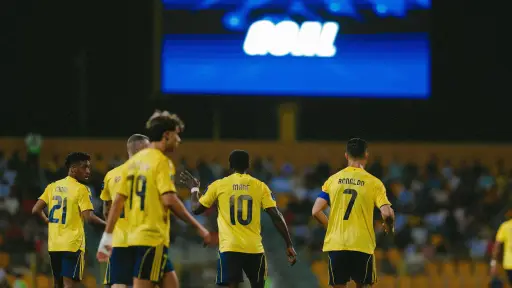 Al-Nassr de Cristiano Ronaldo celebra ante el Al-Ahli - Al Nassr