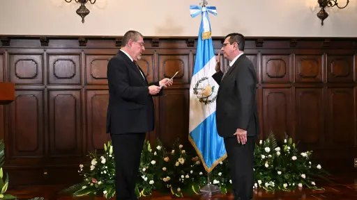 Gabriel García Luna fue juramentado el pasado viernes por el presidente, Bernardo Arévalo. ,Gobierno de Guatemala