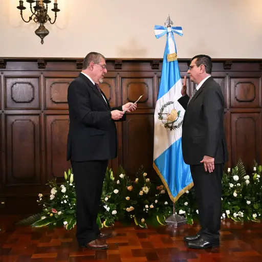 Gabriel García Luna fue juramentado el pasado viernes por el presidente, Bernardo Arévalo. ,Gobierno de Guatemala