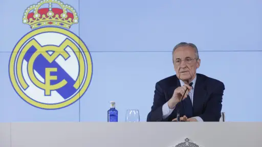 Florentino Pérez, presidente del Real Madrid en conferencia de prensa - EFE
