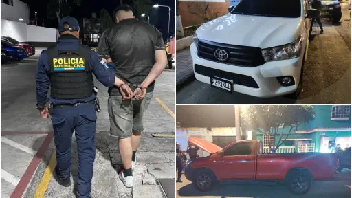 Persecución policial que terminó con captura de presunto robacarros en zona 19. ,PNC.
