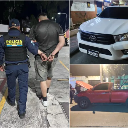 Persecución policial que terminó con captura de presunto robacarros en zona 19. ,PNC.