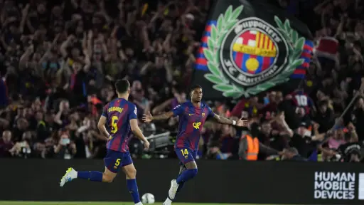 Celebración del FC Barcelona ante el Real Madrid en El Clásico - EFE