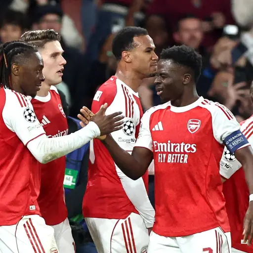Celebración del Arsenal ante el Atlético de Madrid - EFE