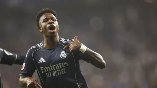 Celebración de Vinícius Júnior ante el Espanyol - EFE