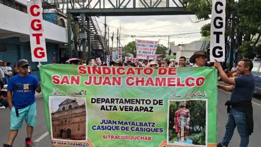 La marcha por el Día del Trabajo arrancó a las 8:30 de la mañana. ,Alex Meoño 