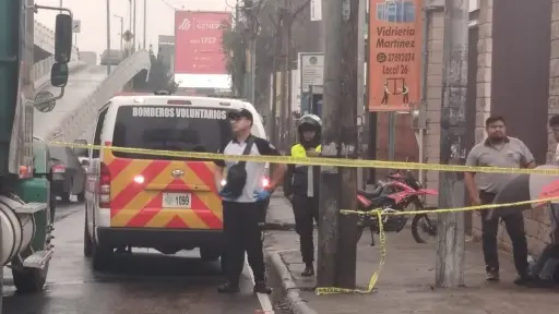 El percance causa congestionamiento en dirección a Las Charcas. ,Bomberos Voluntarios.