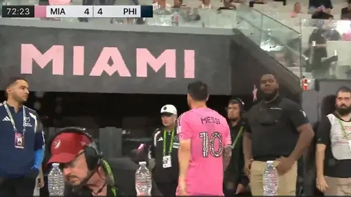 Messi pidió cambio en el duelo Inter Miami vs. Philadelphia Union