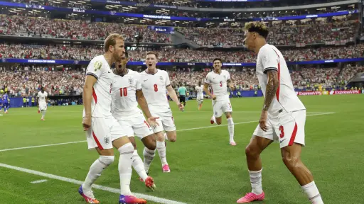 Celebración de Inglaterra ante Croacia en el Mundial 2026 - EFE