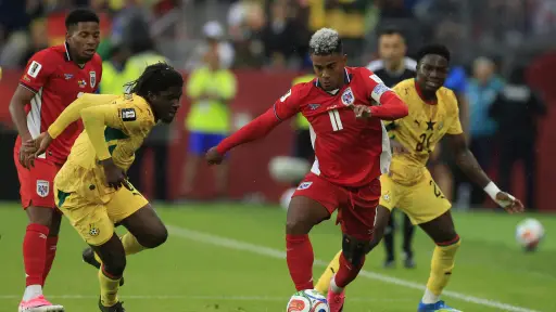 Acción de juego del Ghana vs. Panamá por el Mundial 2026