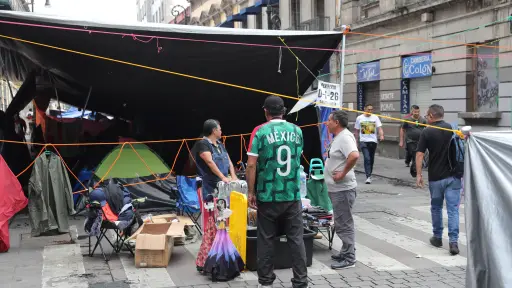 Manifestación de los maestros en México y el Mundial 2026