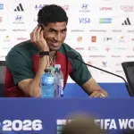 Achraf Hakimi en conferencia de prensa previa al Brasil vs. Marruecos - EFE