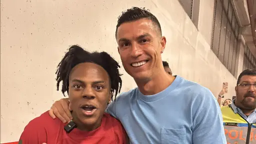 Imagen de archivo cuando el streamer Speed conoció a Cristiano Ronaldo en junio del 2023 - iShowSpeed