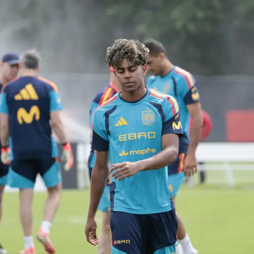 Lamine Yamal en el entreno de la Selección de España - EFE