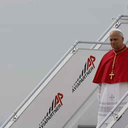 El papa León XIV aterrizó en España - EFE