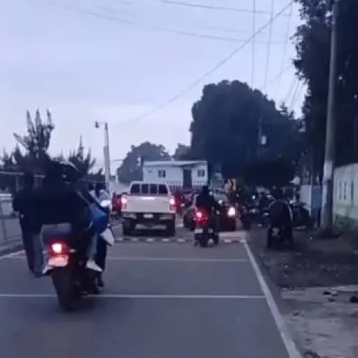 Uno de los puntos bloqueados en Santa Elena Barillas. ,Medios locales