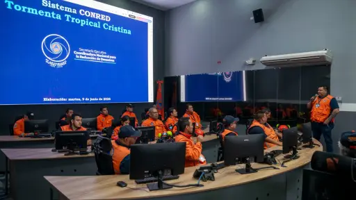Equipos de la Conred abordan acciones de respuesta por efectos de la tormenta tropical Cristina. ,Conred