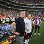 El seleccionador neerlandés Ronald Koeman en el duelo de dieciseisavos de final que jugaron Países Bajos y Marruecos ,EFE