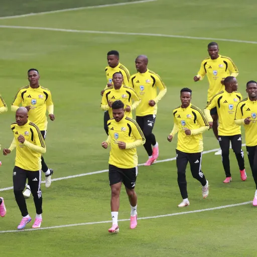 Jugadores de la selección de Sudáfrica participan en un entrenamiento en el Mundial 2026 ,EFE