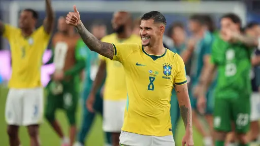 Jugadores de la selección de Brasil celebran la clasificación los dieciseisavos de final del Mundial 2026 ,EFE