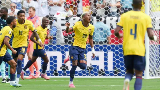 Celebración de Ecuador ante Alemania en el Mundial 2026 - EFE