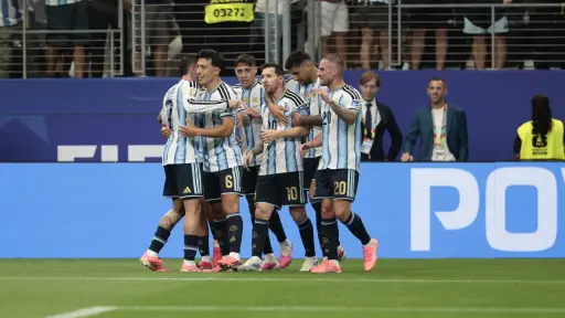 Celebración de Argentina ante Austria en Dallas - AFA
